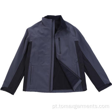 Casual mangas compridas com zíper Softshell Jacket for Men